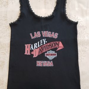 Vintage Rose and HEART - Harley Davidson Las Vegas Tank top.